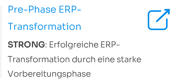 Pre-Phase-ERP Transformation